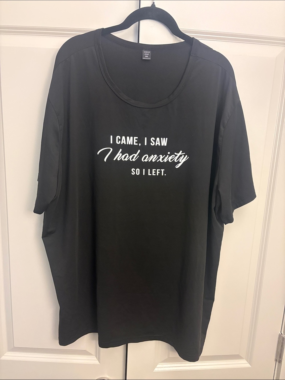 I Came, I Saw Black Graphic Tee - Casual women’s shirt